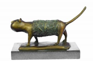 Fat Cat Bronze Sculpture By Fernando Botero 7 " X 11 "