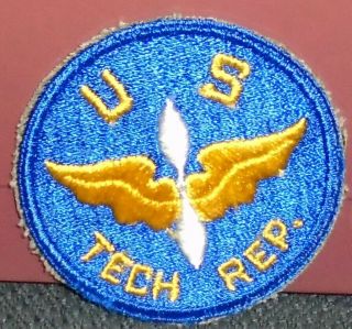 World War 2 - U.  S.  Army Air Force Tech Rep Patch -