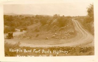 Rppc Fort Davis Highway Hairpin Curve - 1929
