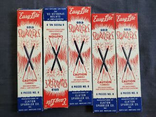 5 Boxes Vintage Sparklers 