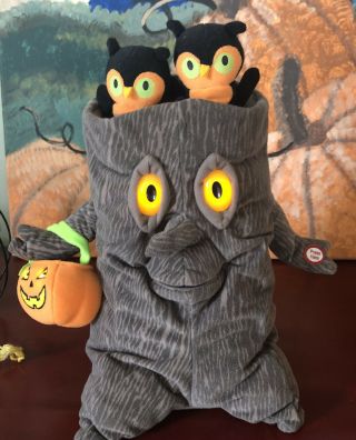 Hallmark Halloween Spooky Tree With Owls Animated Light Up Musical Decoration