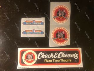 5 Chuck E Cheese’s Pizza Time Theatre Pizza Playhouse Bumper Sticker Cheese 1981