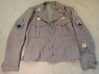Wwii U.  S.  Army,  Enlisted Man’s Ike Jacket,  20th Corps,  Sergeant,  Sz.  36,  1944