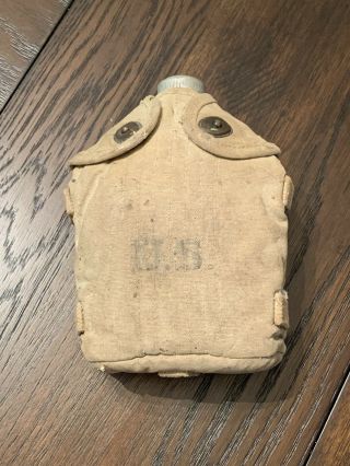 Wwi Wwii Us Army Canteen With Trench Art Dated 1918 Rock Island Arsenal
