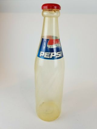 Giant 24 " Tall Plastic Pepsi Swirl Bottle Bank Red Cap