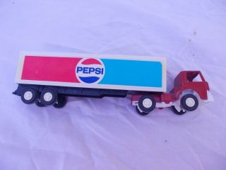 Tootsie Toy Pepsi Delivery Semi Truck Tractor Trailer 1970