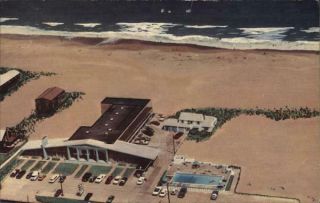 Nags Head Beach,  Nc Wilbur And Orville Wright Motor Lodge Dare County Postcard