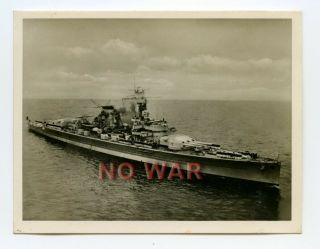 Wwii German Photo Kriegsmarine Battleship Panzerschiff Deutschland,