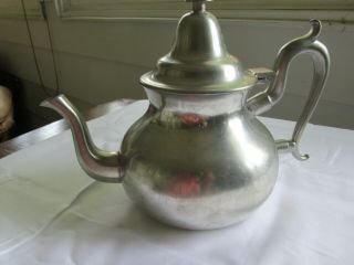 Vintage Elegant Pewter Tea Pot.