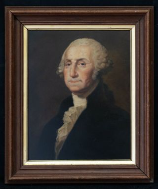 Early 20th Century Oil Painting " Portrait Of George Washington "