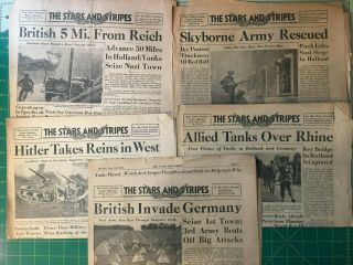 Stars And Stripes,  5 Issues,  9/22 - 23 - 25 - 21 - 20 - 1944,  Fun Ww Ii Reading,  Ernie Pyl