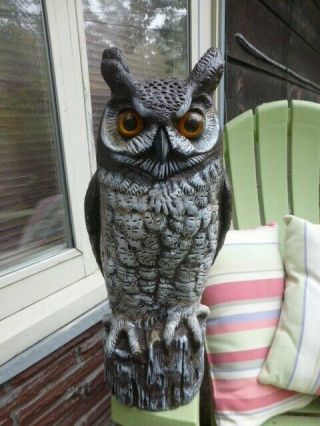 Vintage Halloween Owl Blow Mold Dalen Products Pest Deterrent Rickman