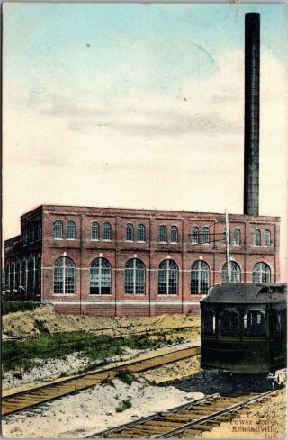 Hand Tinted Postcard T.  & C.  I.  Power House In Kendallville,  Indiana 131155