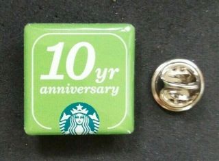 Starbucks Coffee Pin 10 Year Anniversary 4