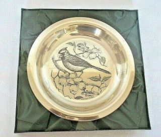 1972 Franklin Limited Edition Sterling Silver Plate / Cardinal