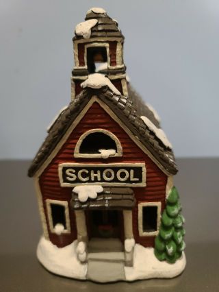 California Creations Hand Painted Christmas Village School House