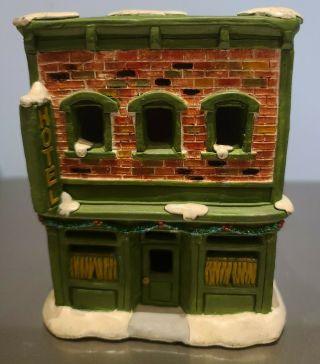 California Creations Hand Painted Christmas Village Hotel