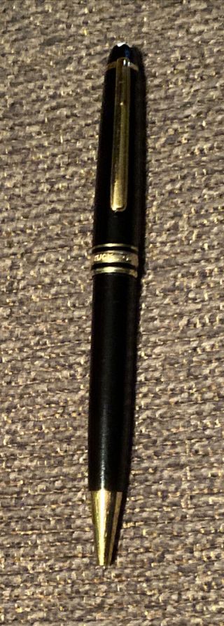 Vintage Montblanc “w Germany” Meisterstuck Black Gold Ballpoint Pen Pre - 1990