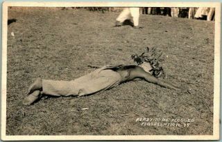 Vintage 1920s Rppc Real Photo Postcard " Ready To Be Flogged - Flagellation "