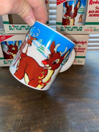 RUDOLPH THE RED NOSED REINDEER Musical Light Christmas Coffee Lite - Mug Blinkymug 2