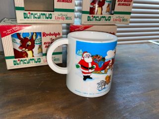 RUDOLPH THE RED NOSED REINDEER Musical Light Christmas Coffee Lite - Mug Blinkymug 3