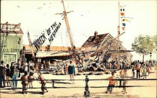 Wakefield,  Ma Wreck Of The Hesperus,  Pleasure Island Middlesex County Postcard