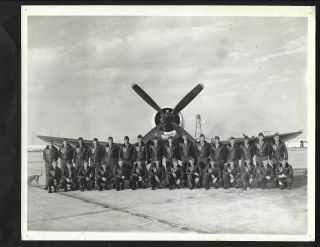 Ww2 Royal Air Force Raf Photo Flight Crew / Spitfire / Hurricane Dog 6
