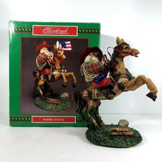 Cowboy Rodeo Santa Figure House Of Lloyd Christmas Around The World Western 1994