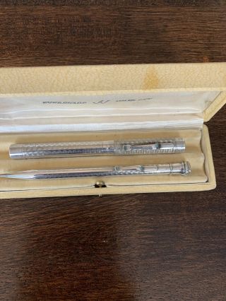 Wahl Eversharp Vintage Sterling Silver Fountain Pen & Pencil Rare Export Set