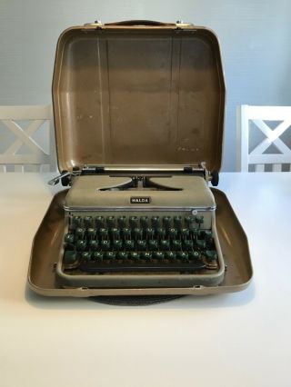 Rare Case Antique Halda Portable Typewriter Schreibmaschine Máquina De Escrever