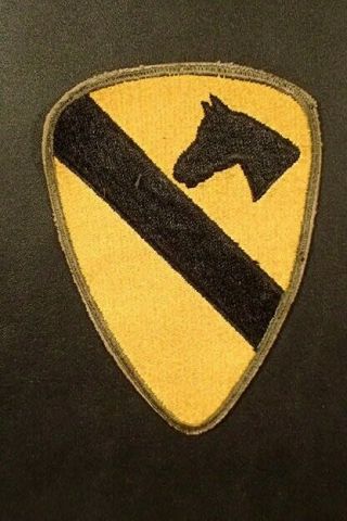 Ww2 Us Army 1st Cavalry Division Ssi Shoulder Patch " Hell For Leather " Manila Vg