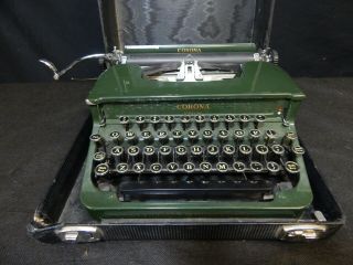 Antique Vintage Corona Sterling Portable Typewriter L.  C.  Smith Corona