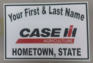 Personalized Case Ih Tractor Aluminum Name Sign