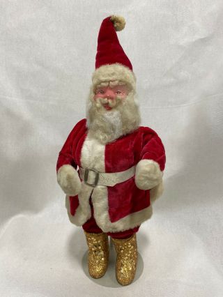 Real Vintage Holiday Decor Composite Christmas Jolly Santa Claus Figure 1940 