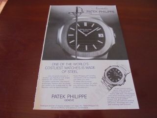 1977 Advertising Patek Philippe Nautilus Watch Print Ad
