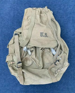 Vtg 1942 Ww2 Us Army 10th Mountain Division Field Combat Rucksack Backpack 1940s