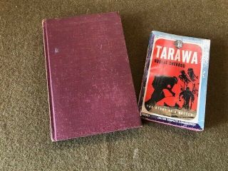 Pair Ww2 Usmc 2nd Marine Div " Tarawa " Books By Robert Sherrod - First Edition