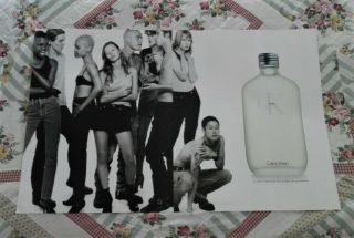 Orig.  1994 Calvin Klein Ck One Unisex Cologne Poster With Kate Moss,  Others