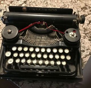 Vintage 1920s Underwood Standard Portable Typewriter W/original Case