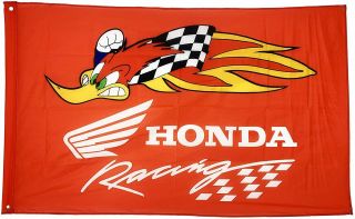 Honda Racing Flag Banner 3x5 Feet Automotive Garage Top Fuel Man Cave