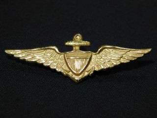 Wwii Us Navy Or Usmc Aviator Pilot Wing Cap Size Early 1 5/8 "