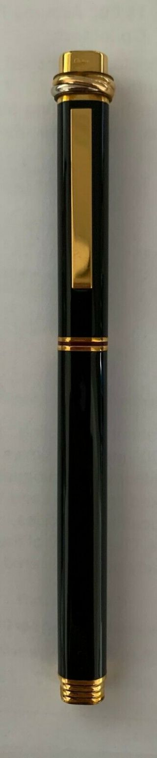 Cartier Plaque Or G Trinity Black Rollerball Pen