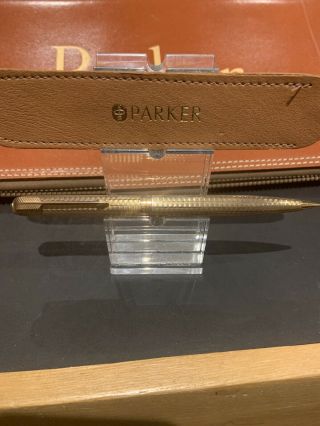 Parker 51 Presidential 9ct Solid Gold Pencil - Stunning Wavy Line Pattern