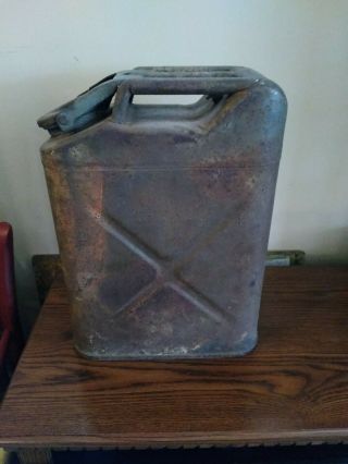 Vintage Us Military Jerry Can Fuel Gas
