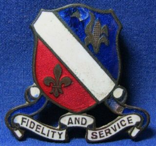 Wwii Theater Made 350th Infantry Regiment Blue Devils Fidelity & Service Di Pin
