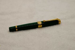 Aurora Italian Flag Fountain Pen Green 18kt Solid Gold Medium Nib Boxed LE 1223 2