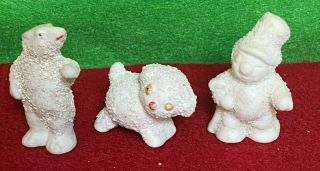 Polar Bear,  Snowman,  Lamb Snow Baby Figures,  Snowbabies 17.