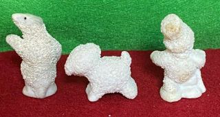 Polar Bear,  Snowman,  Lamb Snow Baby figures,  Snowbabies 17. 2