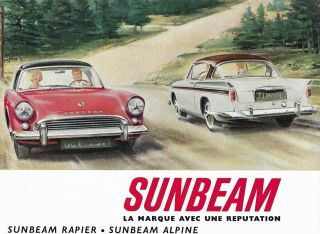Sunbeam " Alpine " 1.  6 / " Rapier " - 1962 - Rootes Export Sales Brochure,  Prospekte