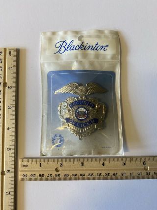 Blackington Security Hat Badge Silver
